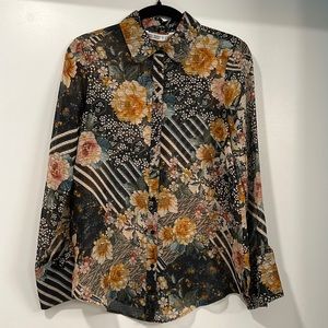 Zara floral printed shirt